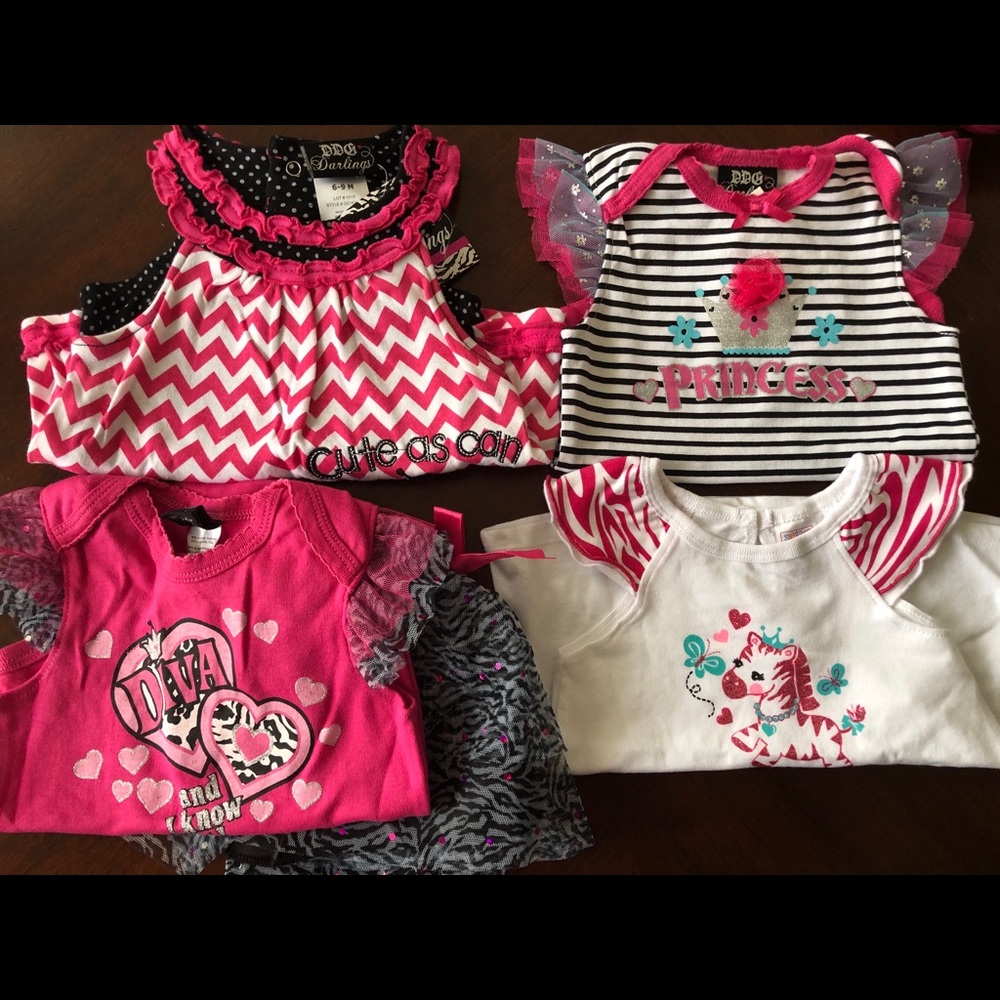 6-9 mo baby girl onesie outfits